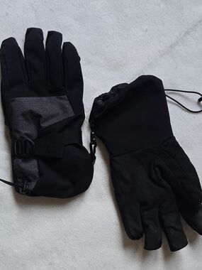all in motion Black Men's Insulated Winter Gloves with Grip Panel